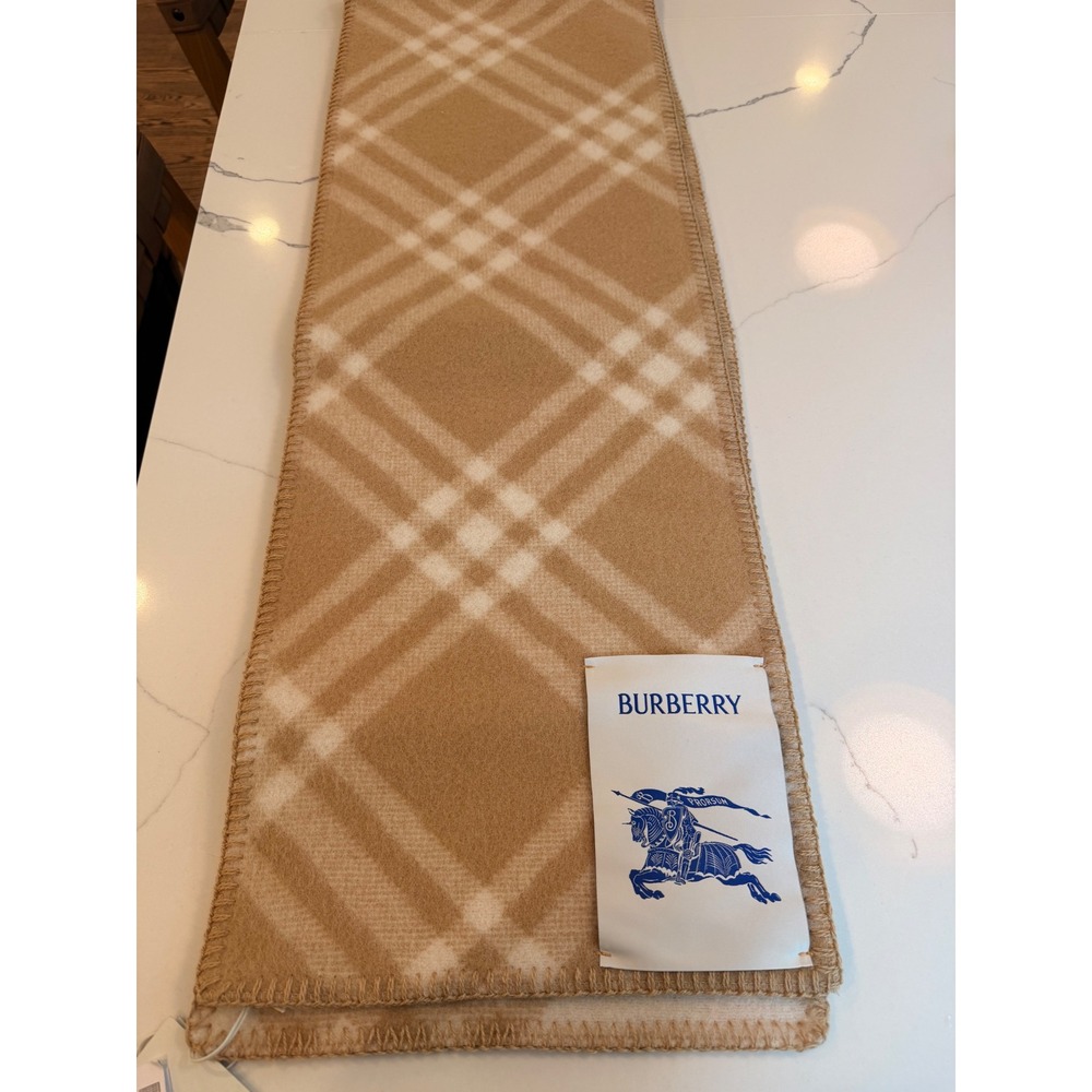 Burberry Tri Bar Check Wool Scarf Archive Beige 8079251 1 Equestrian Knight